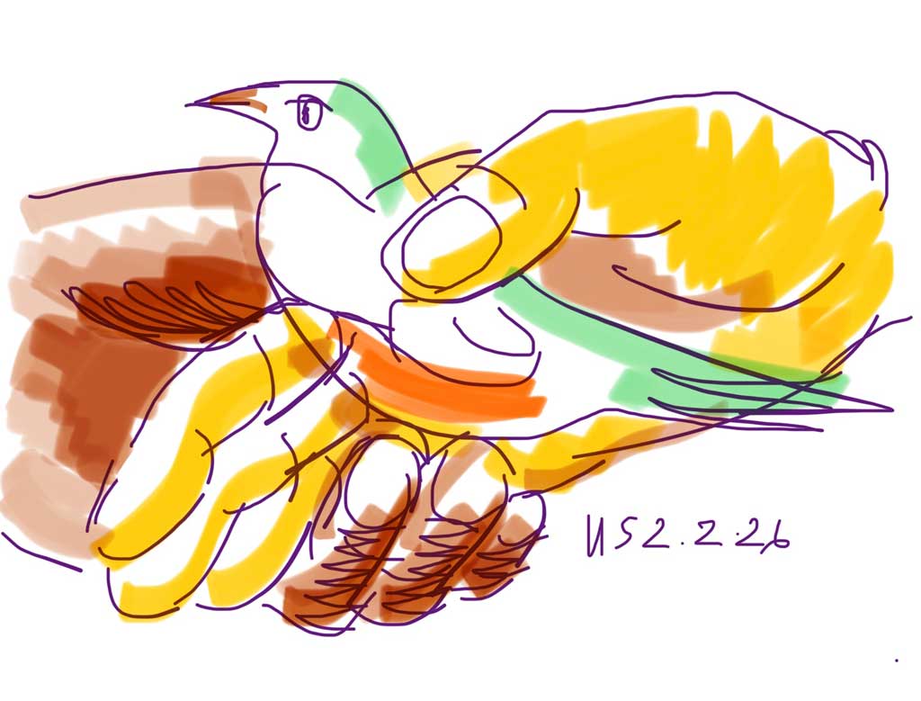 kleiner Vogel Haende